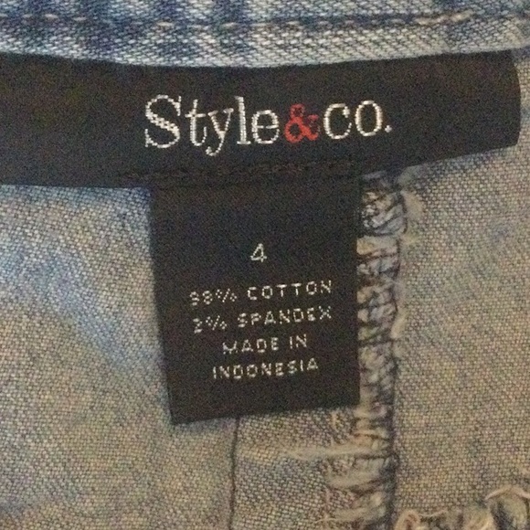 Style & Co Washed Denim Skirt - Picture 3 of 4